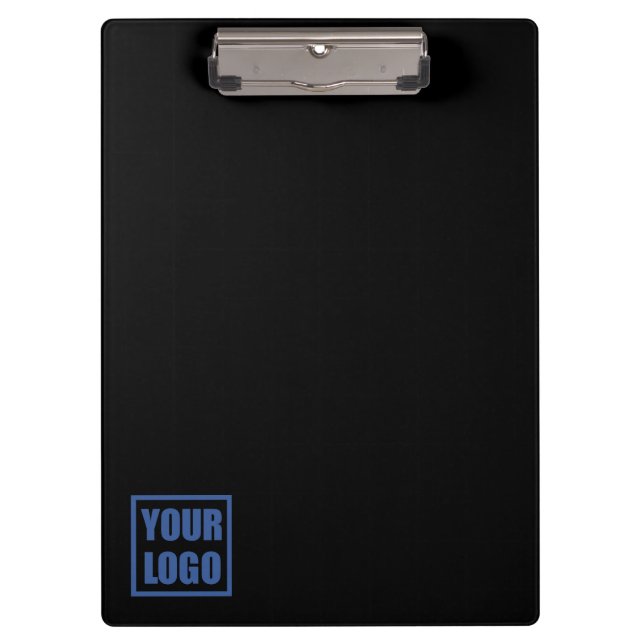 Double Sided Business Logo Black Clipboard (Front)