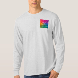 Double Sided Business Upload Add Image Logo Mens T-Shirt
