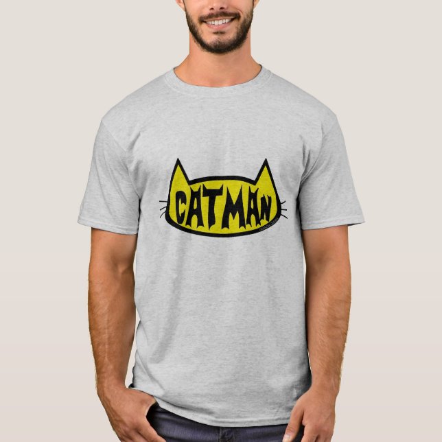 Double sided - CATMAN Cat Head Humourous T-Shirt (Front)