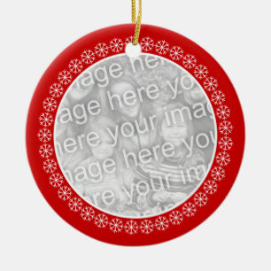 Double sided Christmas photo ornament Add images