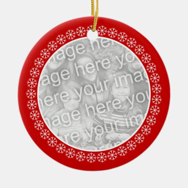 Double sided Christmas photo ornament | Add images (Front)