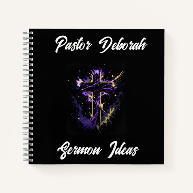 Double Sided Cover Church Sermon Personalised Notebook (Front)