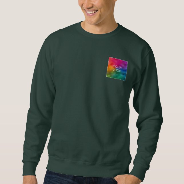Double Sided Design Add Company Logo Men's Basic Sweatshirt (Front)