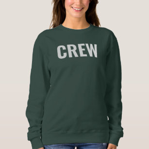 Double Sided Design Crew Add Logo Text Womens Sweatshirt