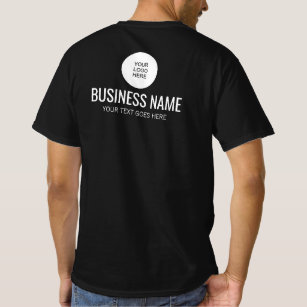 Double Sided Design Print Logo Staff Member Mens T-Shirt