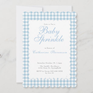 Double Sided Dusty Blue Baby Sprinkle Invitation