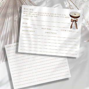 Double Sided Espresso Martini Themed Recipe Card