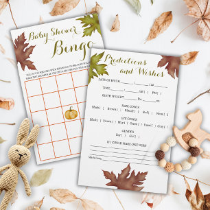 Double Sided Fall Autumn Baby Shower Games