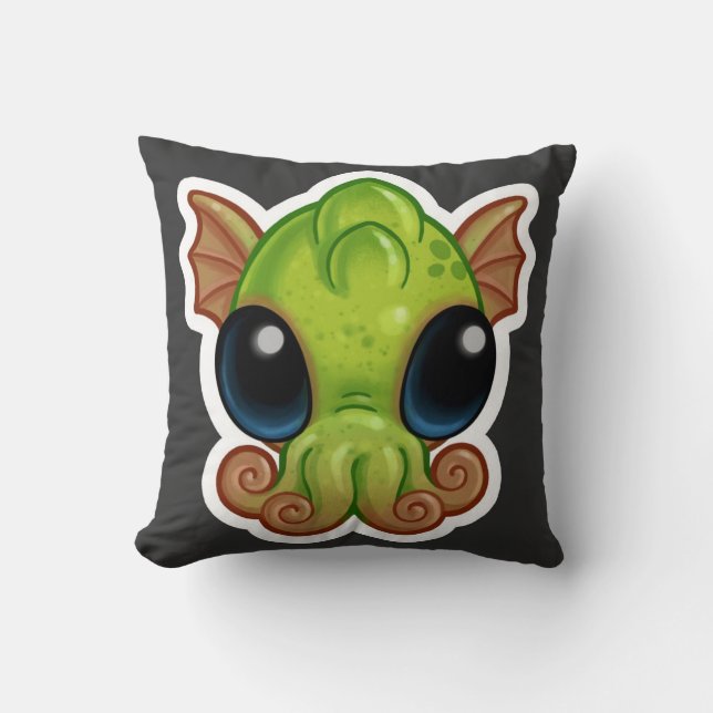 Double sided good/evil Baby Cthulhu Pillow (Front)
