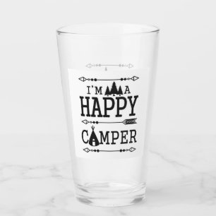 ****DOUBLE SIDED HAPPY CAMPER**** GLASS