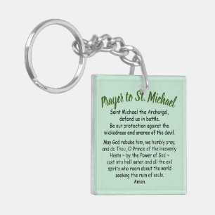 Double Sided Keychain St. Michael Prayer