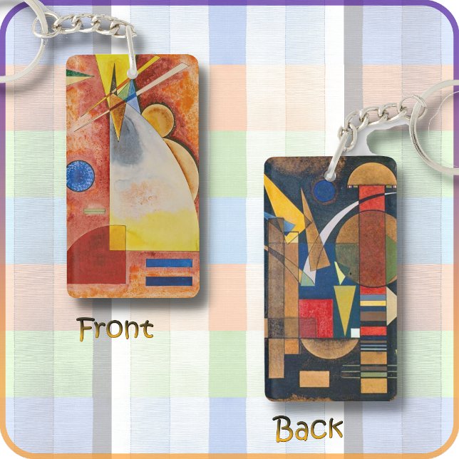 Double-sided KEYRING - art by Wassily Kandinsky (A 2-sided Key-ring featuring two of his abstracts from the 1920s. )