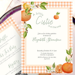 Double Sided Little Cutie Baby Sprinkle Invitation