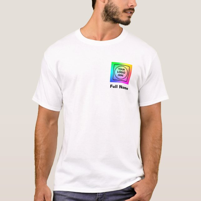 Double Sided Logo Name Staff T-Shirt (Front)