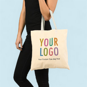 Double Sided Logo Tote Bag 100% Cotton No Minimum