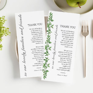 Double-Sided Minimalist Calligraphy Script Wedding