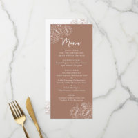 Double-Sided Mocha Mousse Boho Floral Wedding Bar+