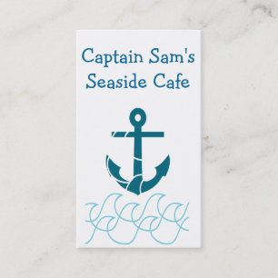 Double sided ocean and anchor themed business card