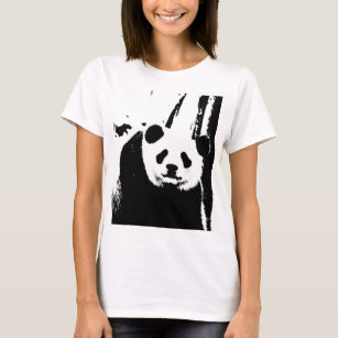 Double-Sided Panda Bear Modern Elegant Women's T-Shirt