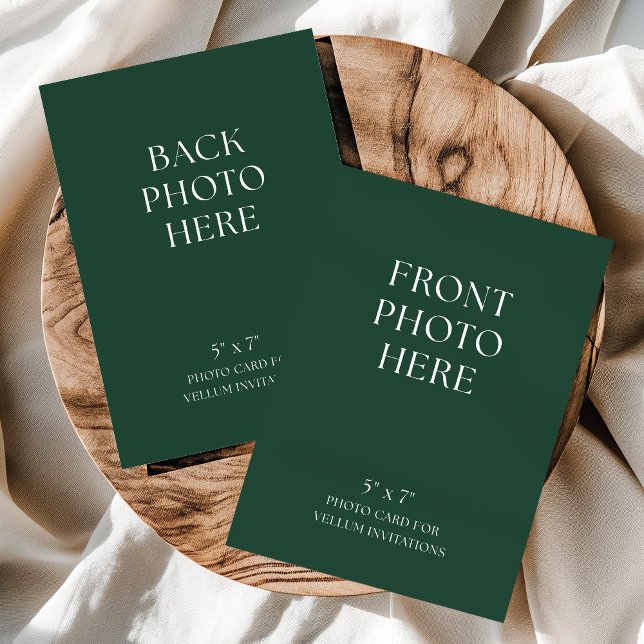 Double-Sided Photo Card for Vellum Wedding Invite (Creator Uploaded)