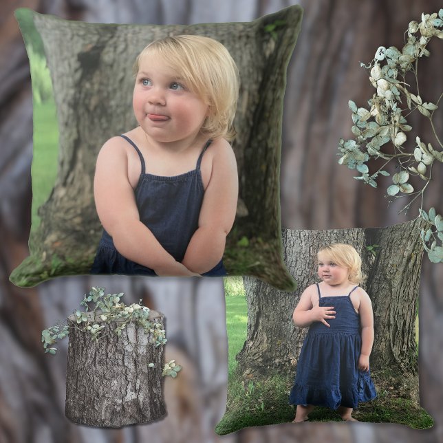 Double Sided Photo Pillow with Your 2 Pictures (Double Sided Pillow with Photos. Personalized Photo Pillows. Gifts for Grandpa. Gift ideas for dad.)