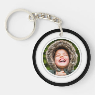 Double Sided Photo Template Circle Acrylic Key Ring