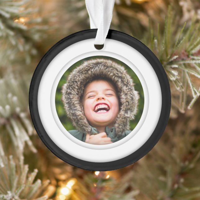 Double Sided Photo Template Circle Acrylic Ornament (Tree)