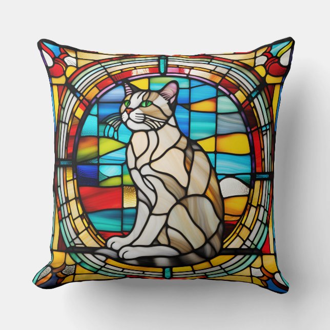 Double-Sided Pillow: Neon Yarn Ascent Cushion (Front)
