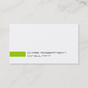 Double Sided Plain Grey White Green Business Card