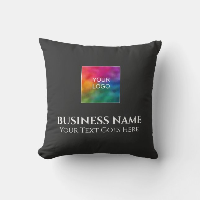 Double Sided Print Business Company Logo Design Cushion (Front)