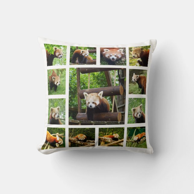Double-sided Red Panda Photo Template Cushion (Front)