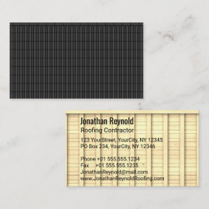 Double-Sided Roofing Construction Black Roof Business Card