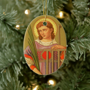 Double-Sided St. Lawrence of Rome (PM 04) Ceramic Tree Decoration