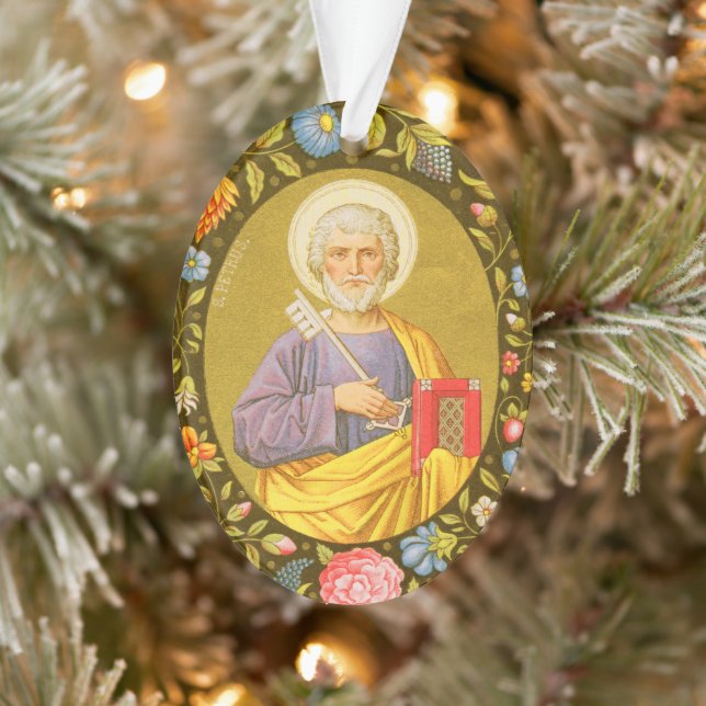 Double-sided St. Peter (PM 07) Acrylic Ornament (Tree)