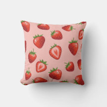 Double sided strawberry pillow