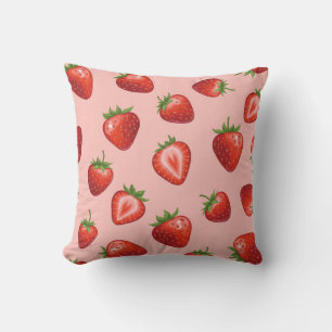 Double sided strawberry pillow