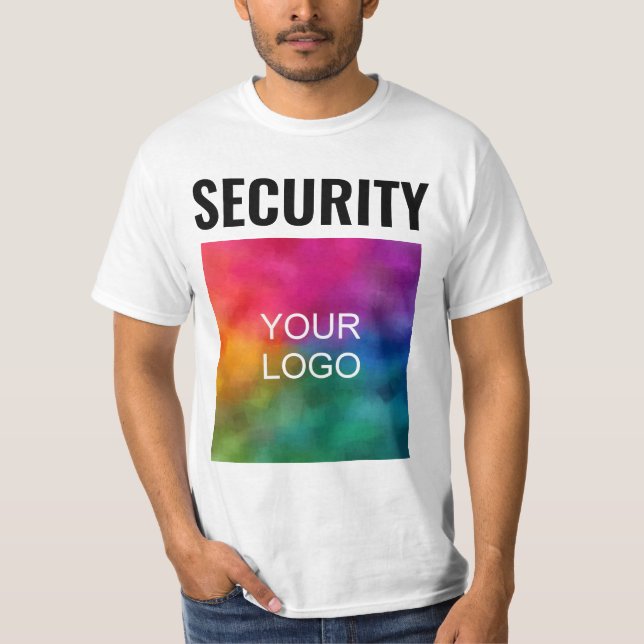 Double Sided Template Mens Security Staff Value T-Shirt (Front)