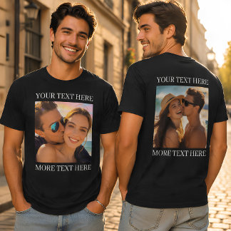 Double Sided Tshirts, Custom Photo and Text Tri-Blend Shirt