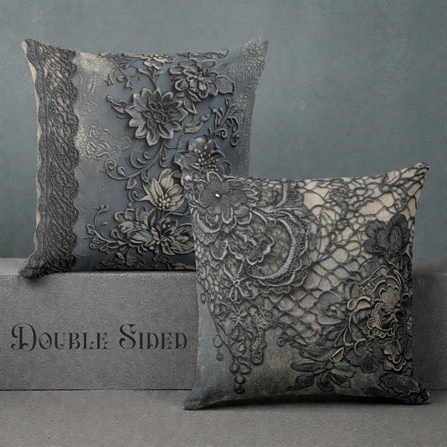 Double Sided Victorian Blue Lace Cushion (Creator Uploaded)