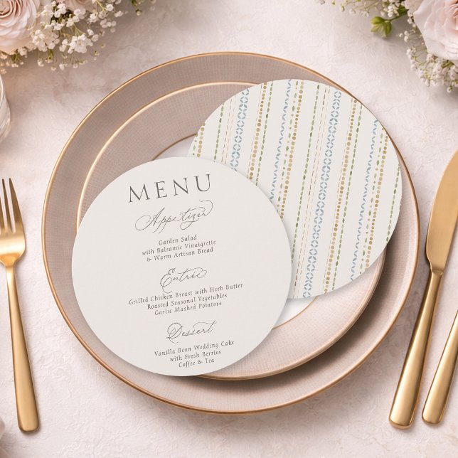     Double-Sided Wedding Menu Card (Creator Uploaded)