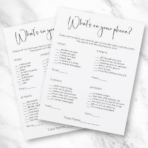 Double Sided What's In Your Purse and Phone Game