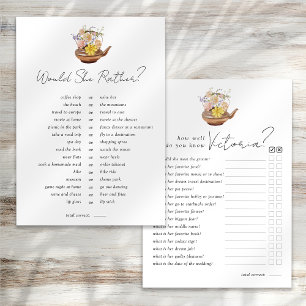 Double Sided Would You Rather Bridal Shower Games Invitation