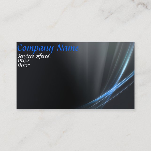 Double Sides blue business card (Front)