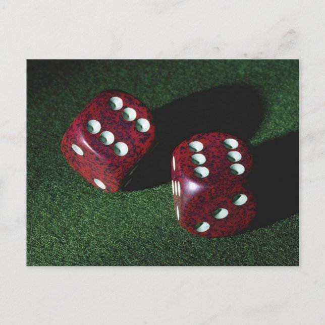 Double Six Dice Postcard (Front)