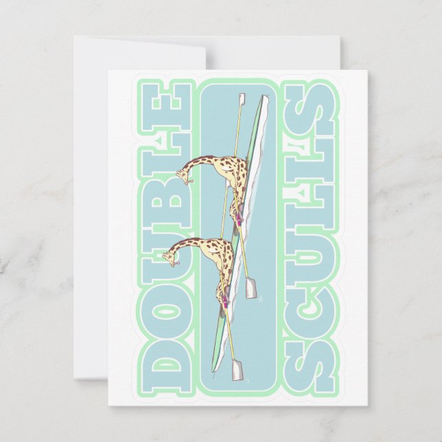 Double skulls rowing card (Front)