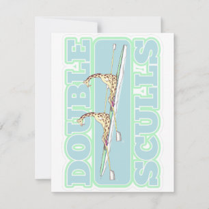 Double skulls rowing card