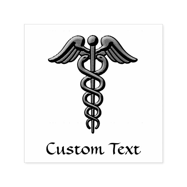 Double Snake Caduceus Self-inking Stamp (Design)