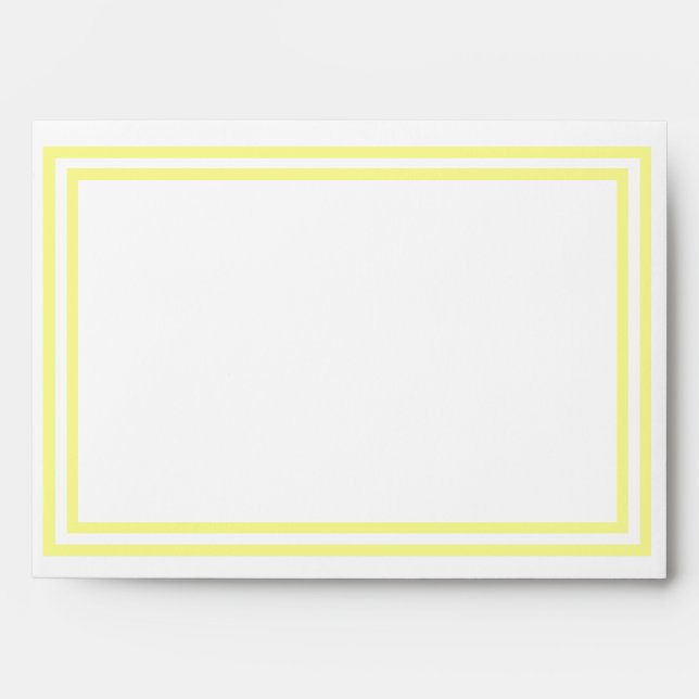 Double Soft Yellow Trim - Envelope (Front)