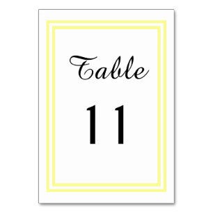 Double Soft Yellow Trim - Table Card