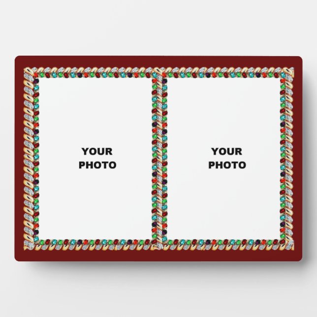 Double Sparkles Photo Frame Plaque (Front)